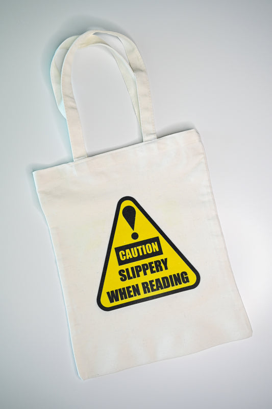 Slippery When Reading Tote Bag