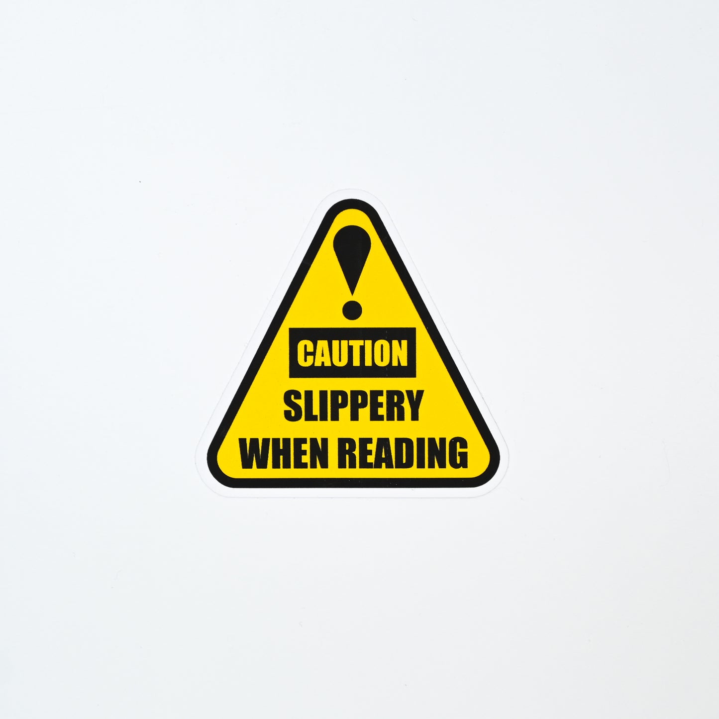 Slippery When Reading Sticker