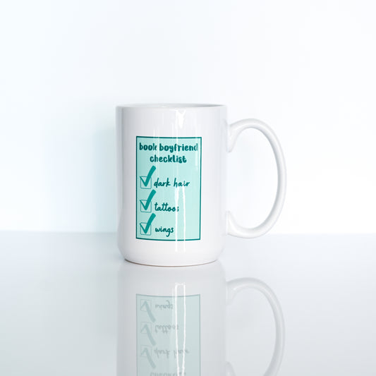 Book Boyfriend Checklist Mug