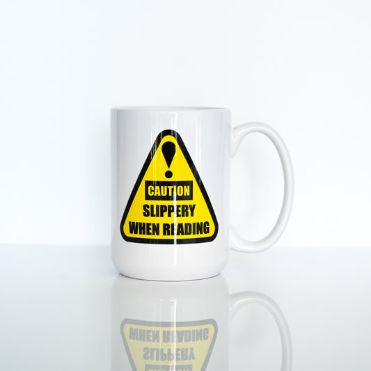 Slippery When Reading Mug