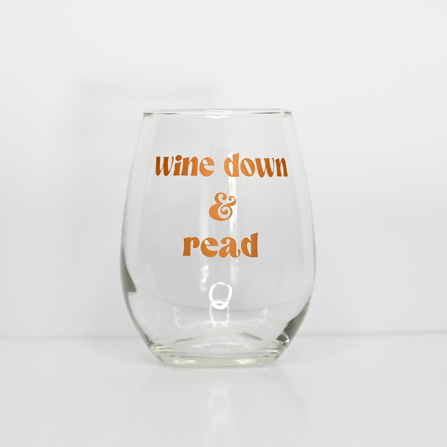 Wine Down & Read Glass